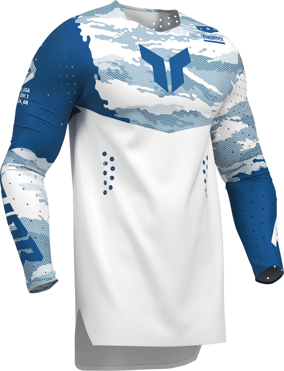 THOR Sportmode Recon LE Jersey – White/Blue, Size Large – Part Number 2910-9079