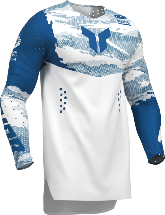 THOR Sportmode Recon LE Jersey – White/Blue, Size Large – Part Number 2910-9079