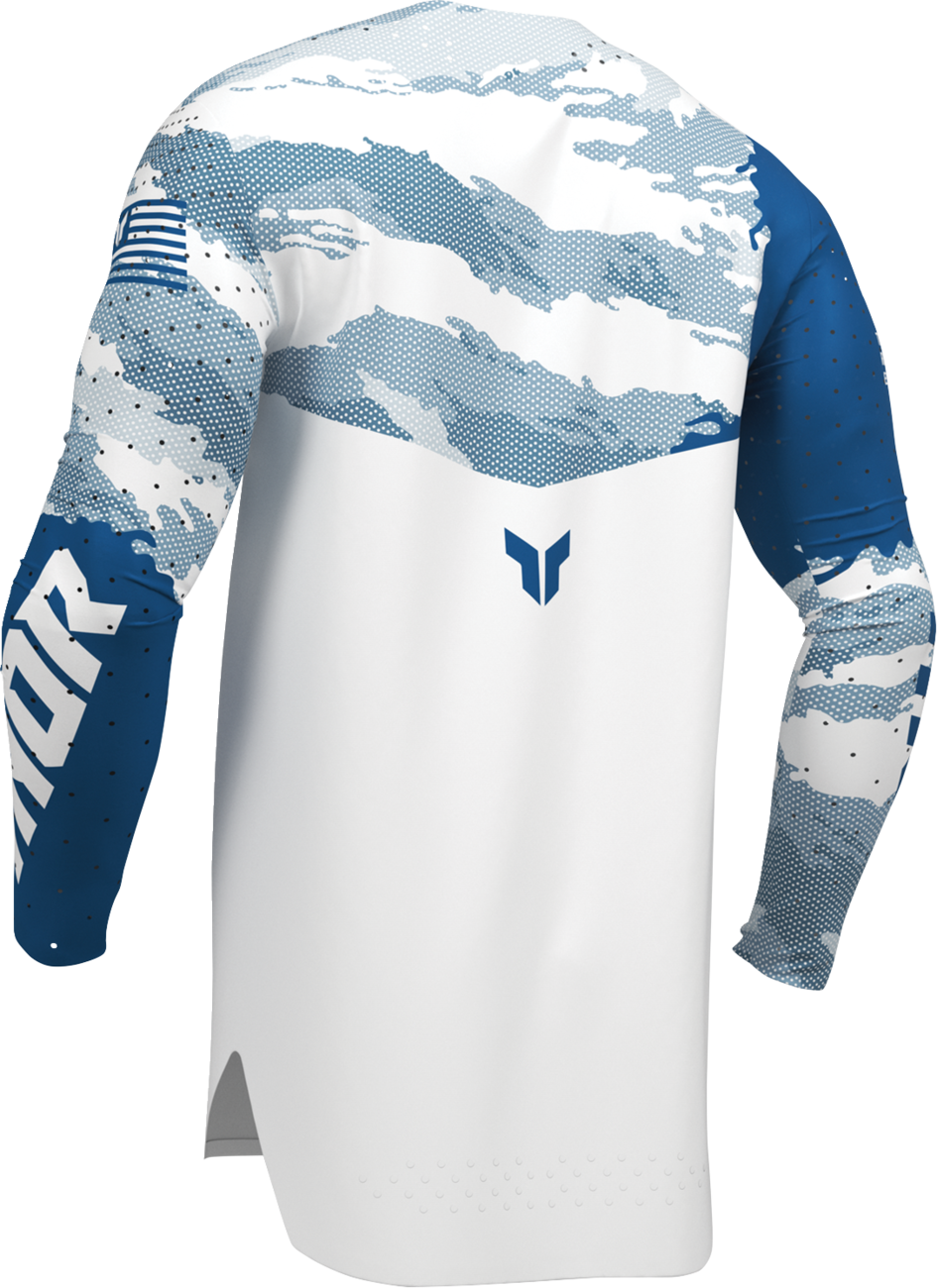 THOR Sportmode Recon LE Jersey – White/Blue, Size Large – Part Number 2910-9079