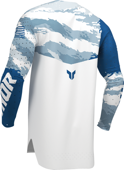 THOR Sportmode Recon LE Jersey – White/Blue, Size Large – Part Number 2910-9079