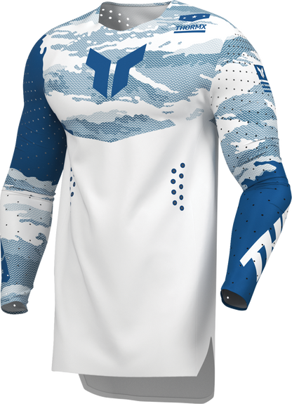THOR Sportmode Recon LE Jersey – White/Blue, Size Large – Part Number 2910-9079
