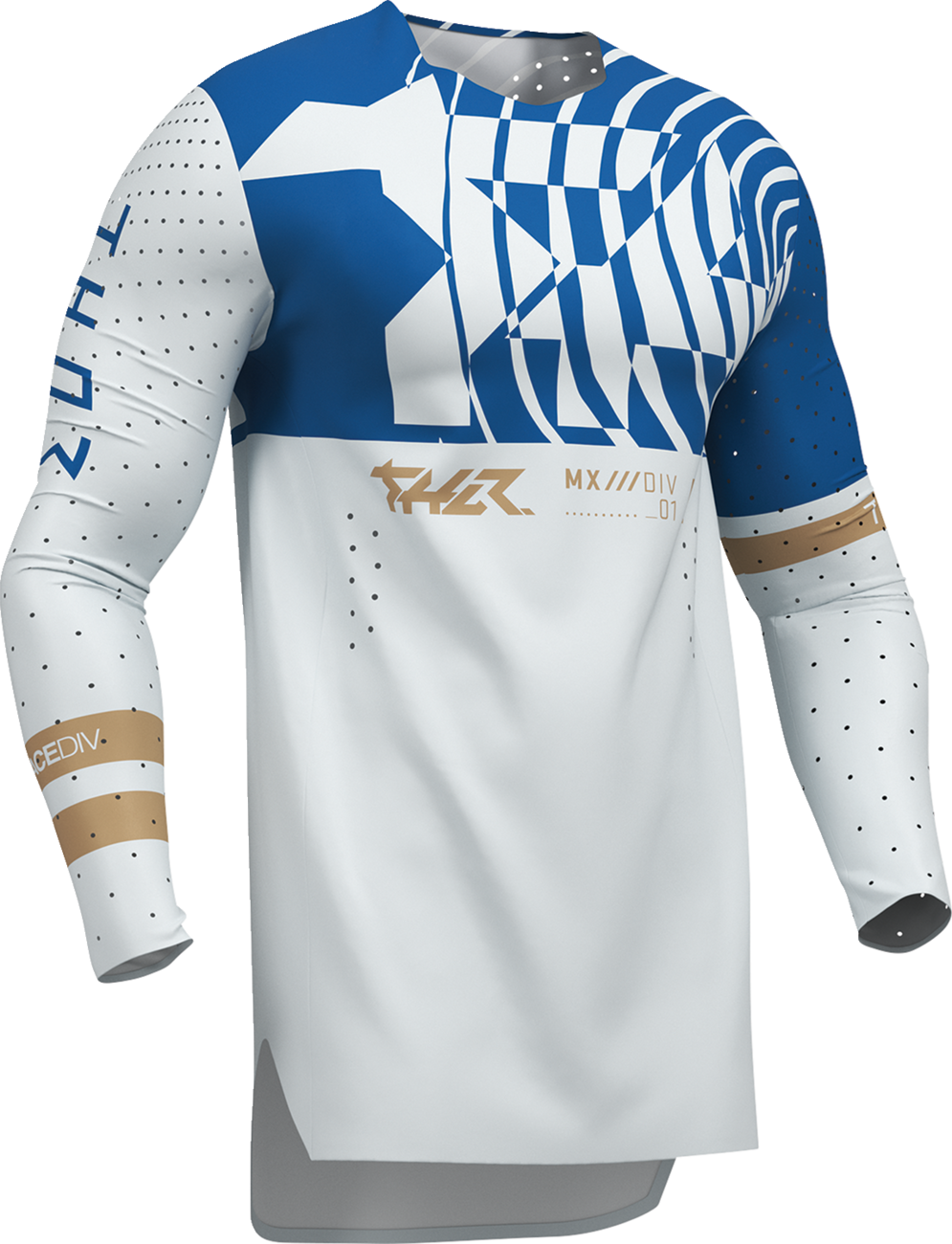 THOR Sportmode Mind Control Jersey - Light Gray/Blue, Medium (Part #2910-8768)