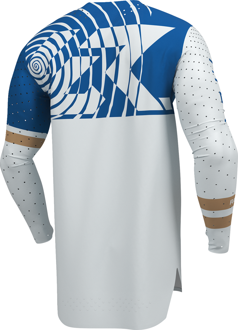 THOR Sportmode Mind Control Jersey Large - Light Gray/Blue - Part Number 2910-8769