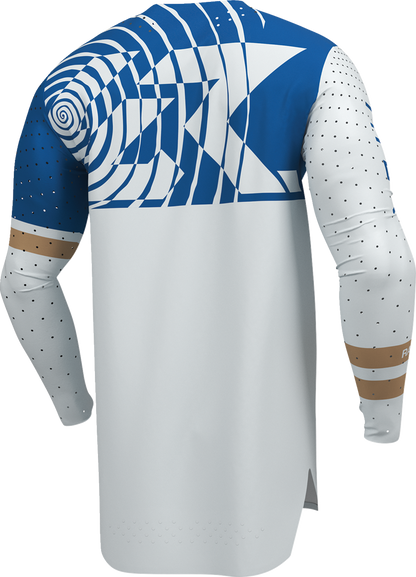 THOR Sportmode Mind Control Jersey Large - Light Gray/Blue - Part Number 2910-8769