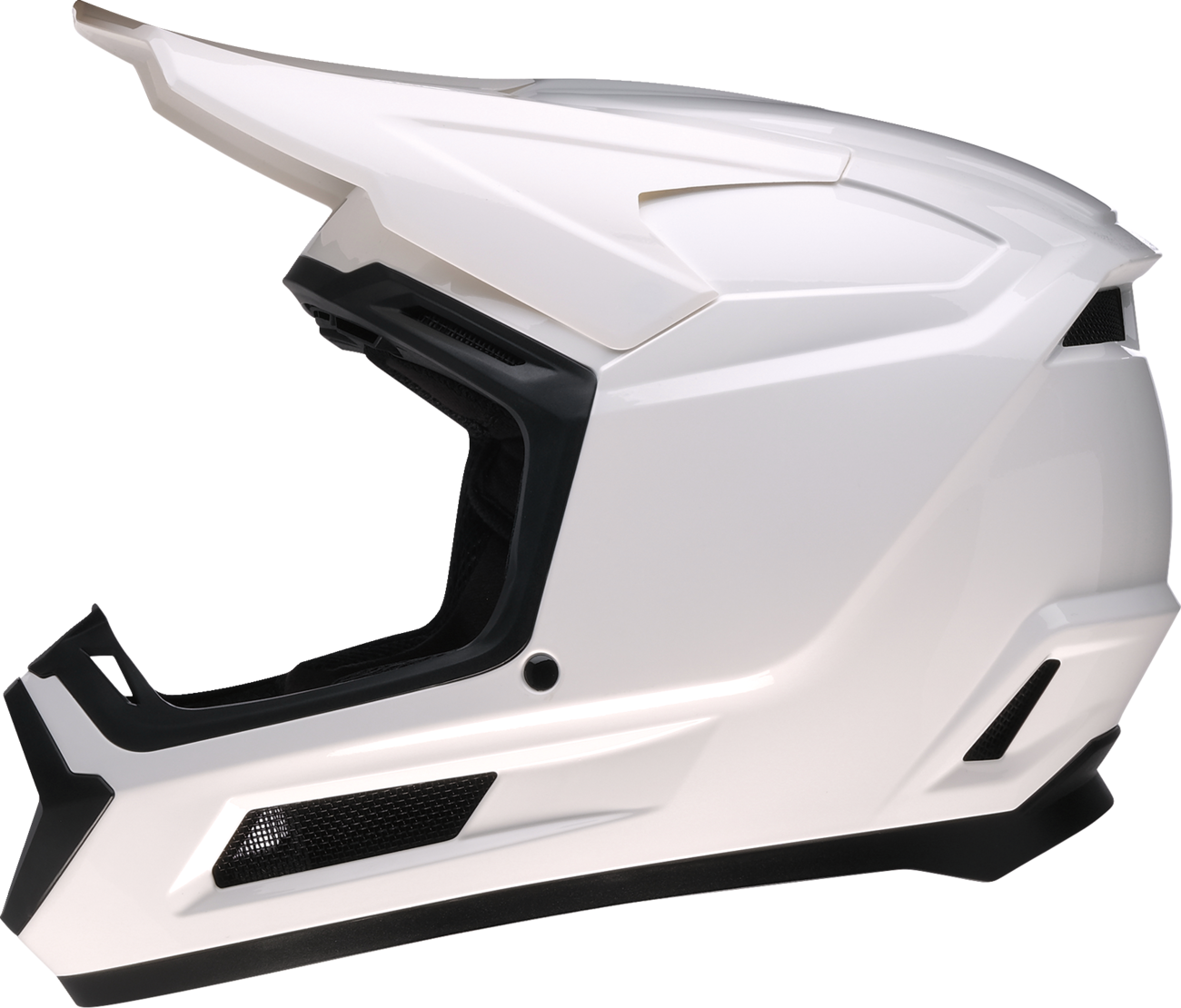 Z1R Youth Dirt Maxx Helmet - Solid White, Small - Durable ABS/Polycarbonate Shell with Maximum Ventilation
