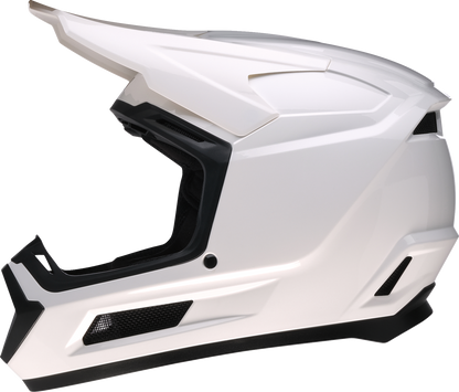 Z1R Youth Dirt Maxx Helmet - Solid White, Small - Durable ABS/Polycarbonate Shell with Maximum Ventilation