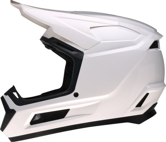 Z1R Youth Dirt Maxx Helmet - Solid White, Small - Durable ABS/Polycarbonate Shell with Maximum Ventilation