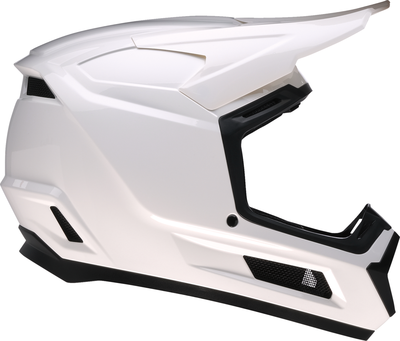 Z1R Youth Dirt Maxx Helmet - Solid White, Small - Durable ABS/Polycarbonate Shell with Maximum Ventilation