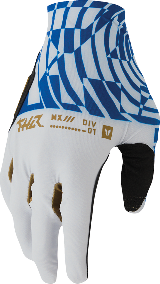 THOR Sportmode Mind Control Gloves – Medium, Light Gray/Blue | Part #3330-9127