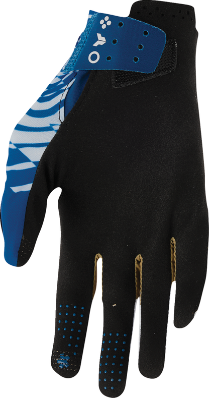 THOR Sportmode Mind Control Gloves – Medium, Light Gray/Blue | Part #3330-9127