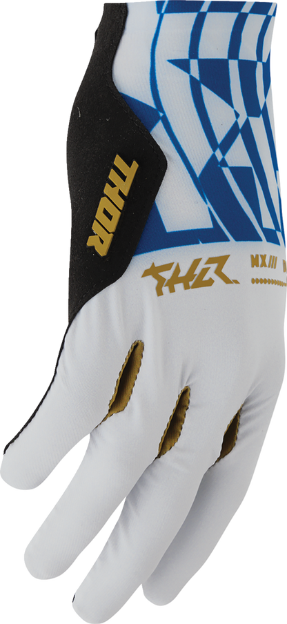THOR Sportmode Mind Control Gloves – Medium, Light Gray/Blue | Part #3330-9127