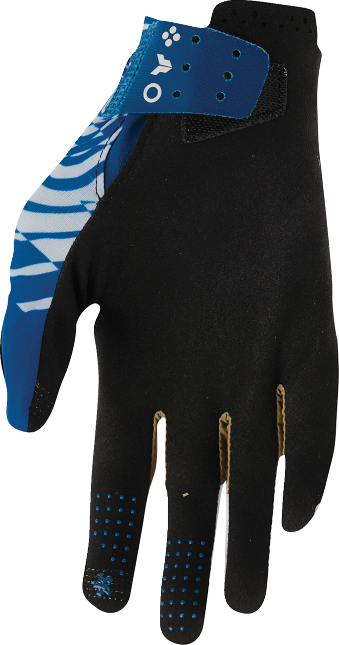 THOR Sportmode Mind Control Gloves 2XL - Light Gray and Blue, Part Number 3330-9130