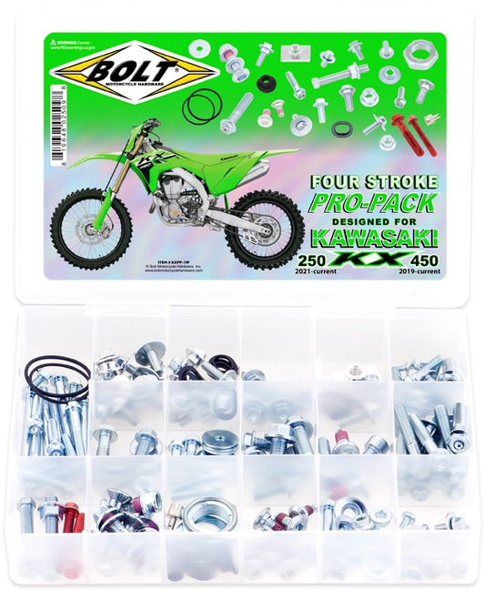 BOLT Propack Kawasaki 4-Stroke and 2-Stroke Motorcycle Repair Kit KXPP-19F