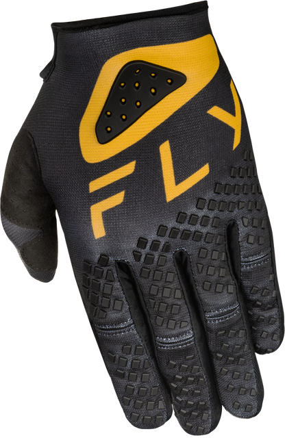 Fly Racing Kinetic Center Gloves Black/Gold - Part Number 378-5103X
