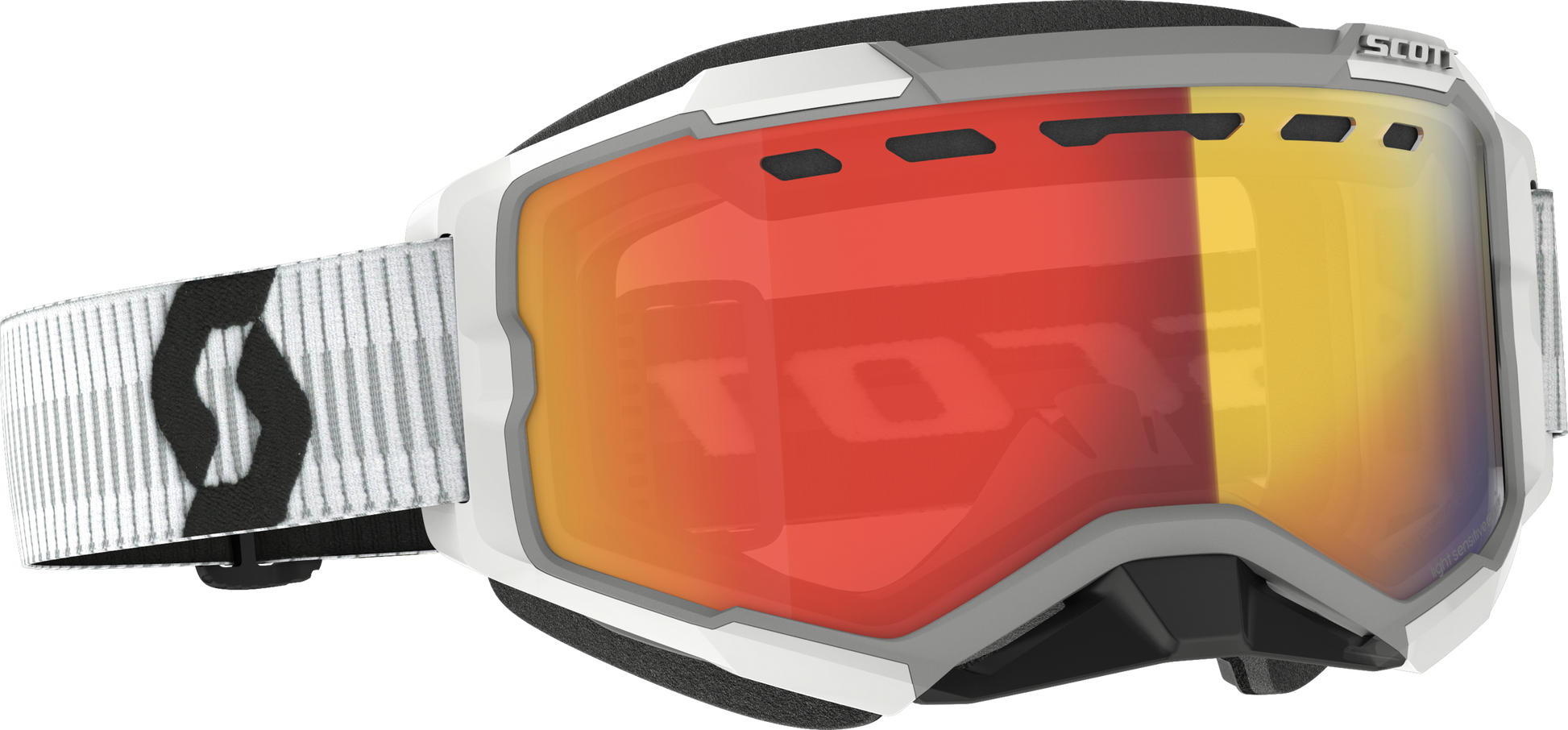 SCOTT Fury Goggle Snow Cross LS White with Red Chrome - Part 278604-0002341