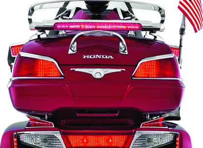 Kuryakyn LED Lighted Trunk Lid Handle for Honda GL1800 Gold Wing (2001-2005) - Chrome with Clear Lens and Red LEDs