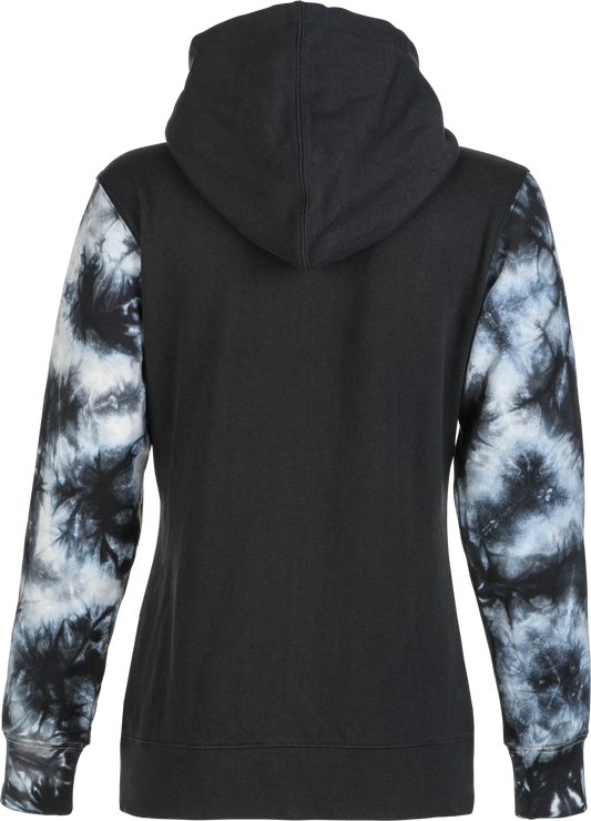FLY RACING WOMEN'S FLY TIE-DYE ZIP UP HOODIE BLACK/GREY 2X'X
