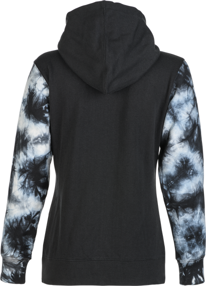 FLY RACING WOMEN'S FLY TIE-DYE ZIP UP HOODIE BLACK/GREY MD'MD