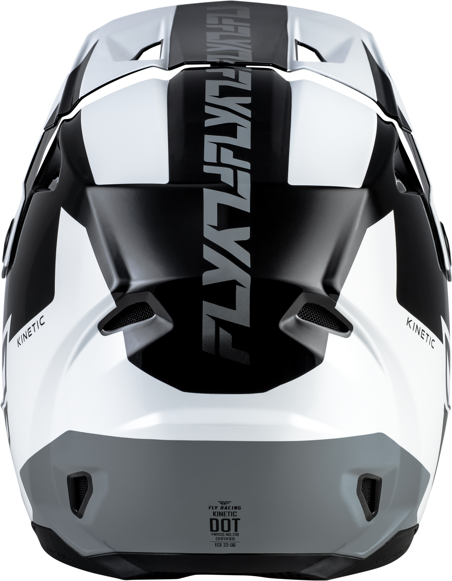 FLY Racing Kinetic Crest Helmet Black/White/Grey - Size Large