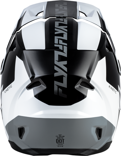 FLY Racing Kinetic Crest Helmet Black/White/Grey - Size Large