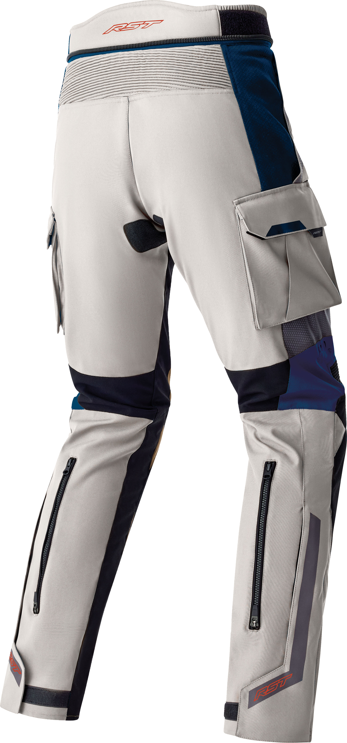 RST Ps Adventure D3O Pants Silver/Blue Textile XL – Versatile Motorcycle Riding Trousers with CE AA Certification
