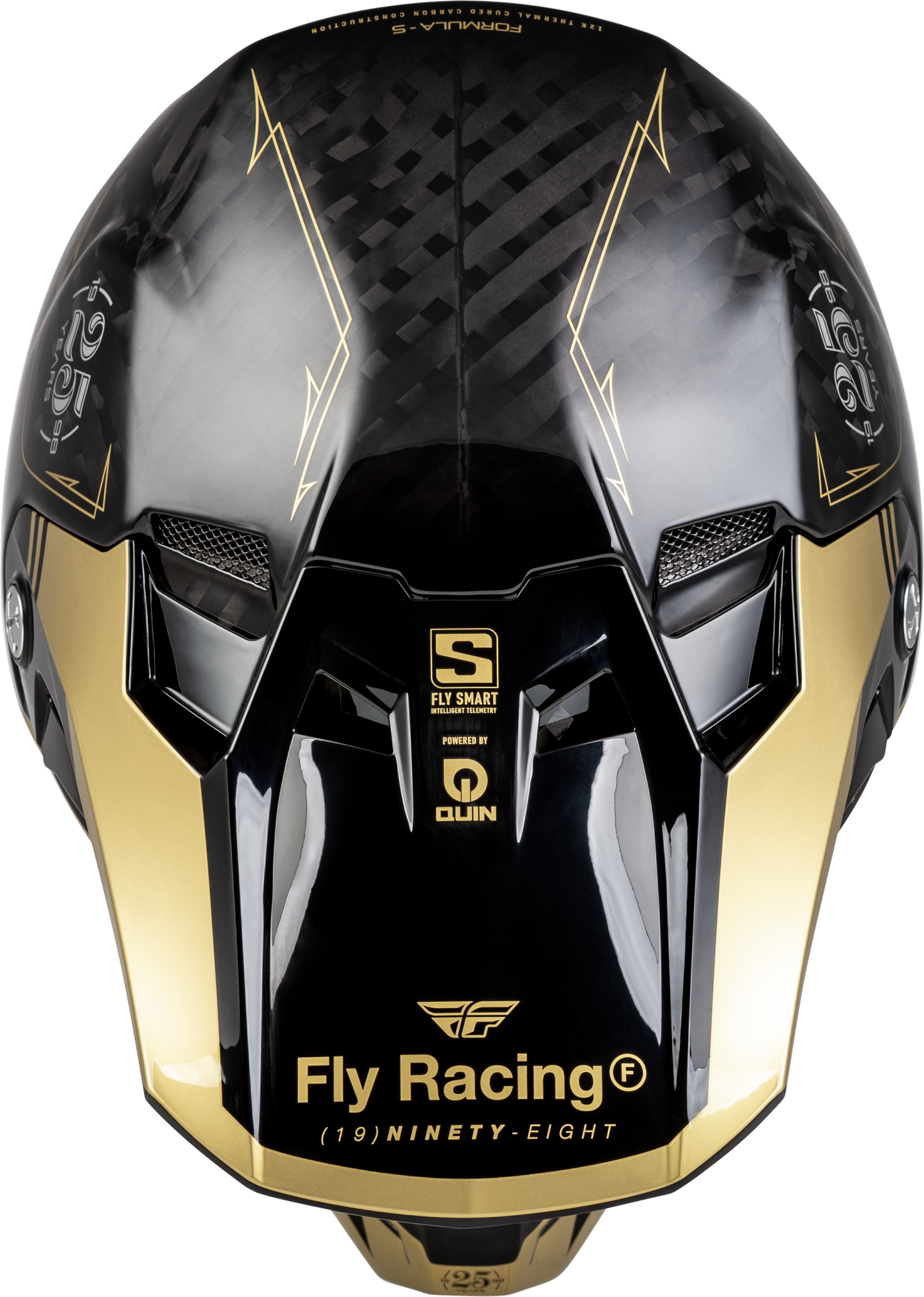 YOUTH FORMULA S CARBON LEGACY HELMET BLACK/GOLD YL