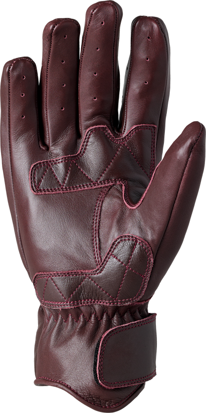 RST Iom TT Hillberry 2 CE Leather Motorcycle Gloves - Oxblood, Small