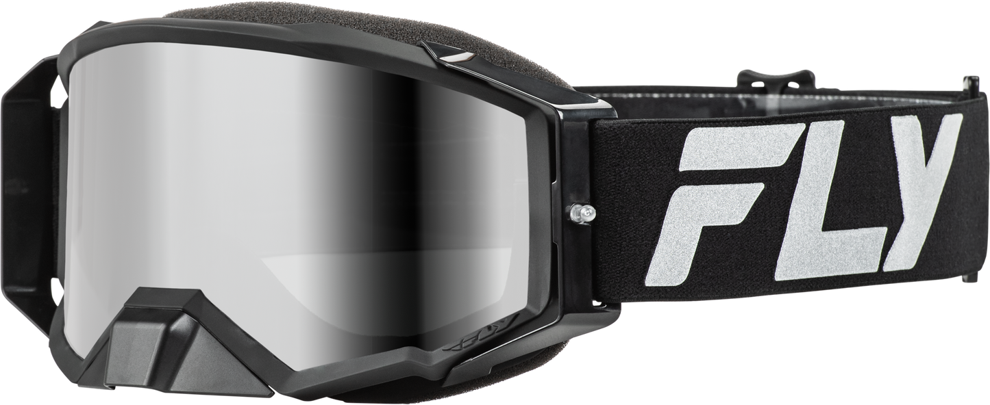 Fly Racing Zone Elite Goggle Black/Silver with Silver Mirror Smoke Lens - Part 37-51905