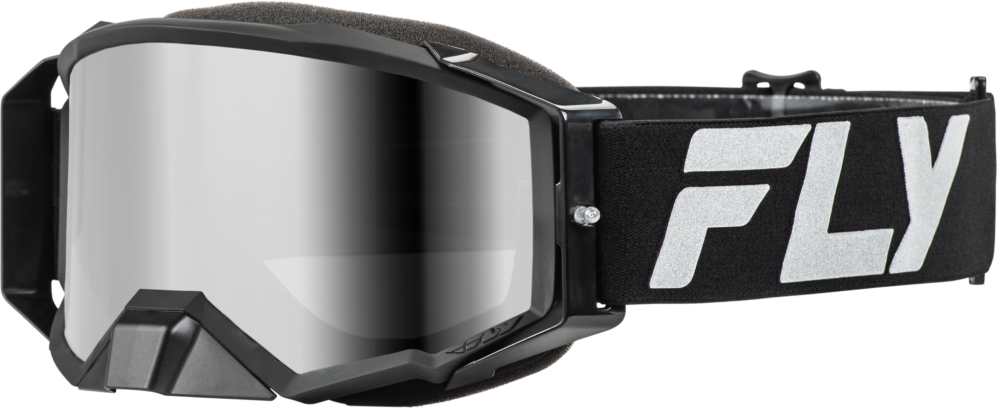 Fly Racing Zone Elite Goggle Black/Silver with Silver Mirror Smoke Lens - Part 37-51905