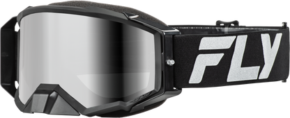 Fly Racing Zone Elite Goggle Black/Silver with Silver Mirror Smoke Lens - Part 37-51905