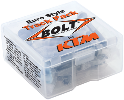 BOLT Euro Style Track Pack II for KTM and Husqvarna Motorcycles – 50-Piece Kit with Torx Hardware and Chain Slider Bushings