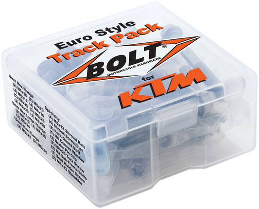 BOLT Euro Style Track Pack II for KTM and Husqvarna Motorcycles – 50-Piece Kit with Torx Hardware and Chain Slider Bushings