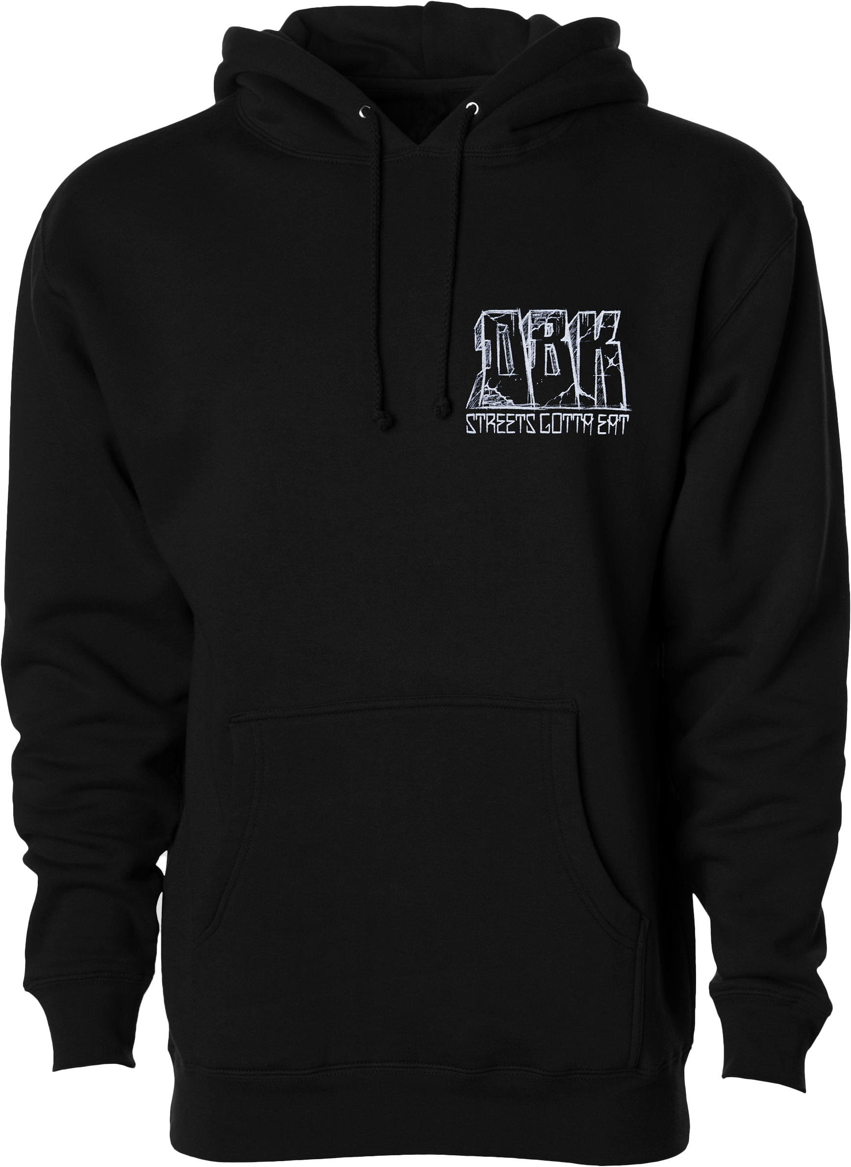 DBK Streets Gotta Eat Hoodie Black 2X – Comfortable 10oz Cotton-Poly Blend Sweatshirt