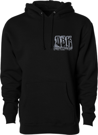 DBK Streets Gotta Eat Hoodie Black 2X – Comfortable 10oz Cotton-Poly Blend Sweatshirt