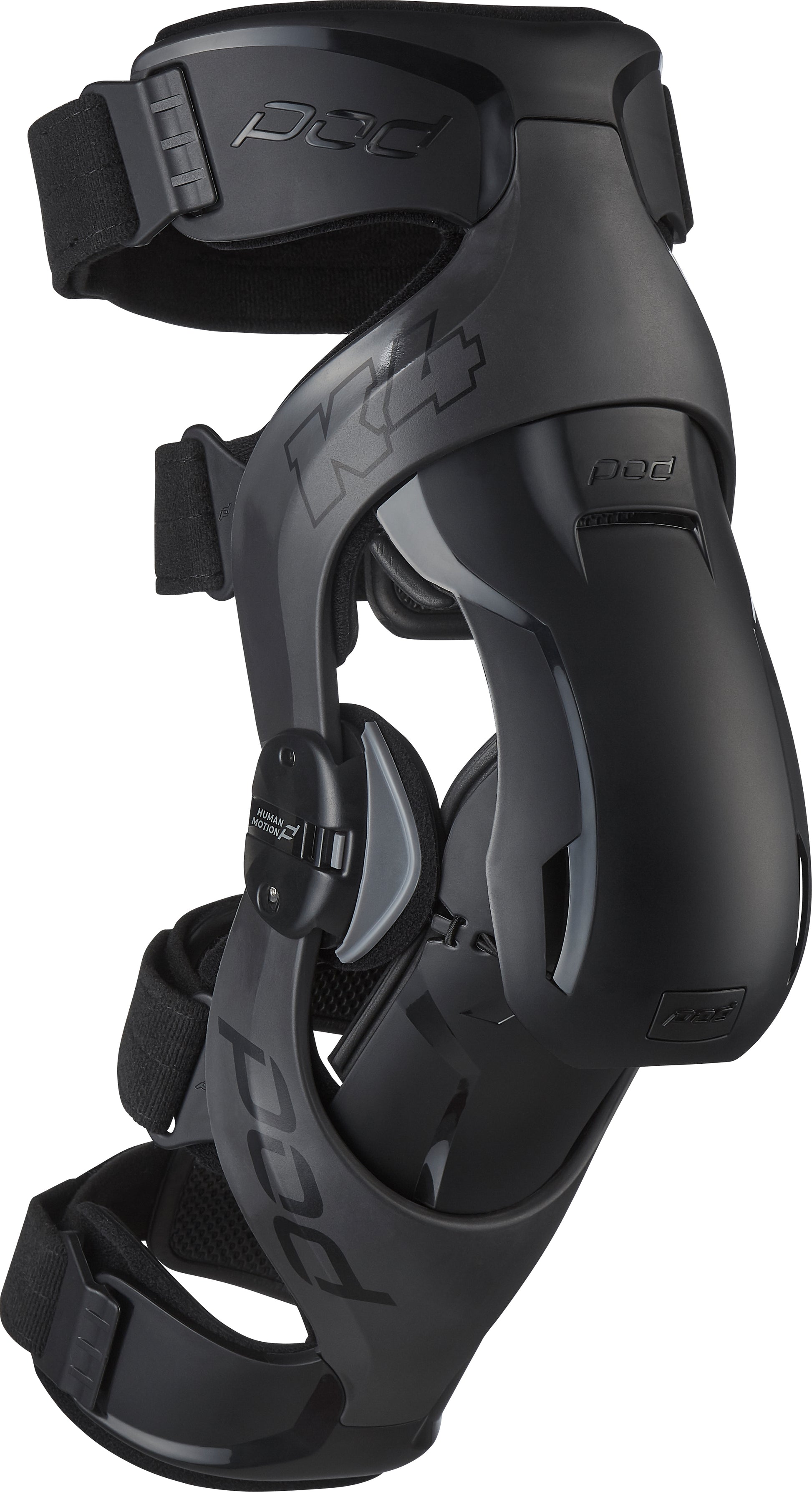 POD K4 V2.0 Knee Brace (Left) Graphite/Black XL/2X - Impact-Modified Support for Multi-Sport Protection