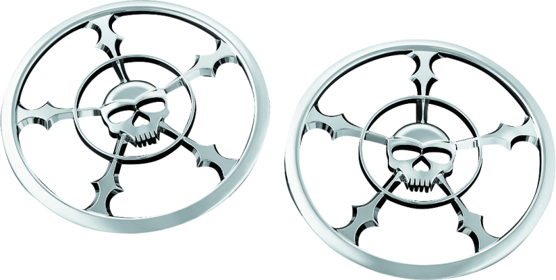 Kuryakyn Zombie Speaker Grill for 14-Up Harley Davidson Touring Models - Chrome
