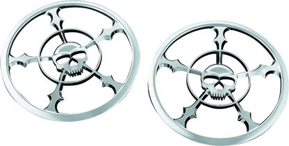 Kuryakyn Zombie Speaker Grill for 14-Up Harley Davidson Touring Models - Chrome