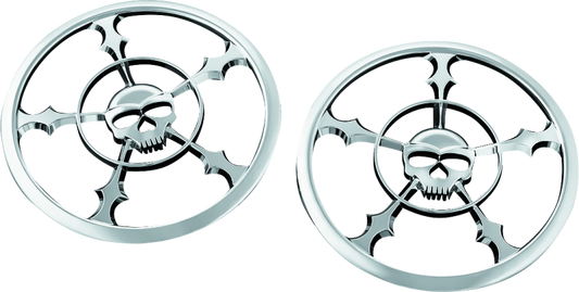 Kuryakyn Zombie Speaker Grill for 14-Up Harley Davidson Touring Models - Chrome