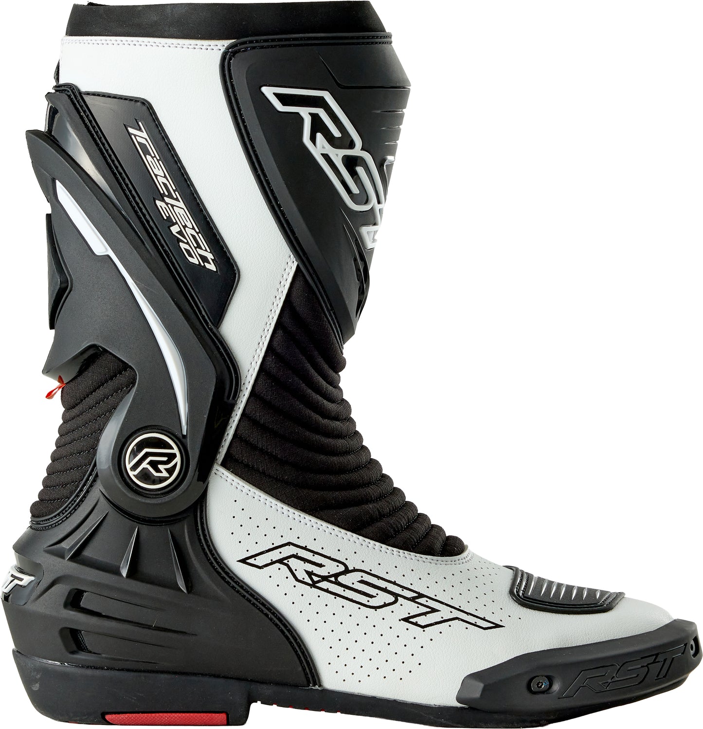 RST Tractech Evo D3o Motorcycle Boot - Black and White, Part Number 103700WHI-37