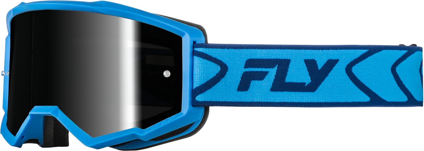 Fly Racing Zone Goggle Blue/Navy with Black Mirror and Smoke Lens
