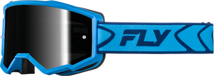 Fly Racing Zone Goggle Blue/Navy with Black Mirror and Smoke Lens