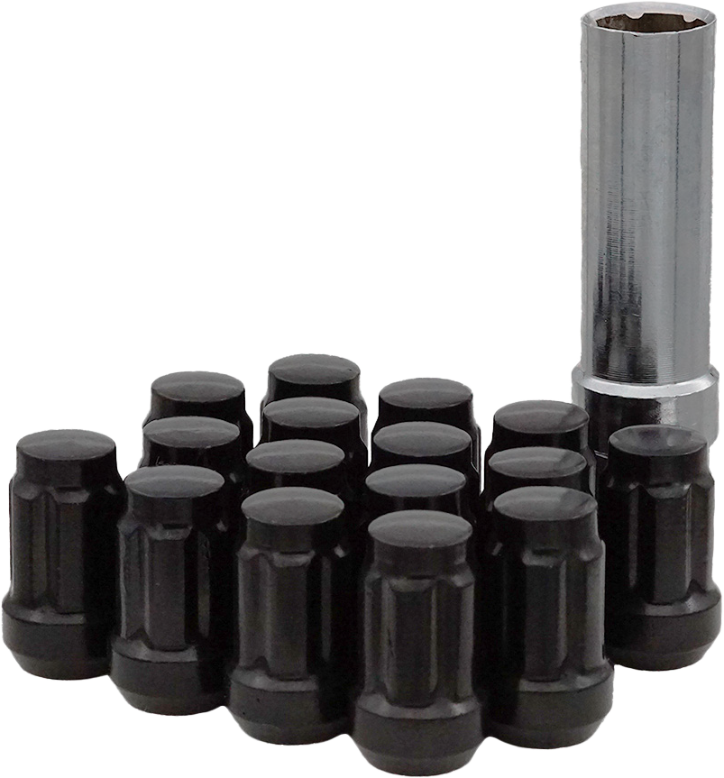 Sedona DFC-54125B 16-Pack 12mm x 1.25 Tapered Splined Lug Nuts in Black