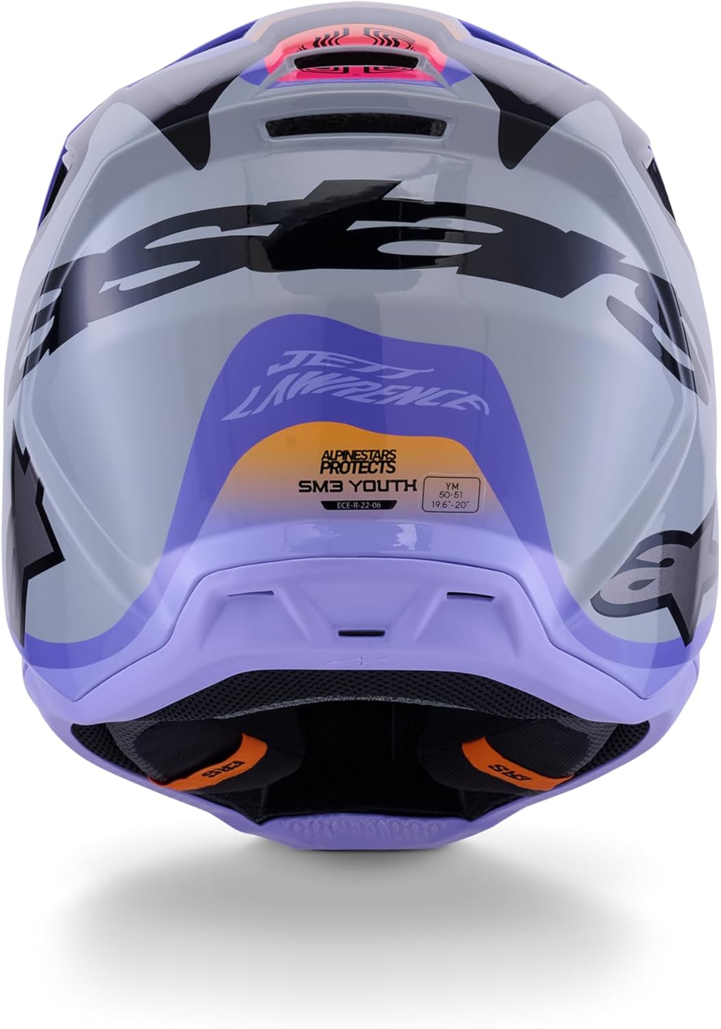 Alpinestars Jettson SM3 Helmet Adult/Youth Grey/Purple/Black Glossy