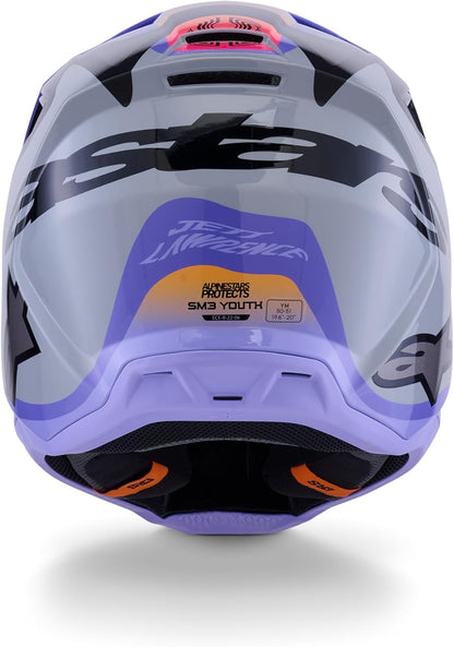 Alpinestars Jettson SM3 Helmet Adult/Youth Grey/Purple/Black Glossy