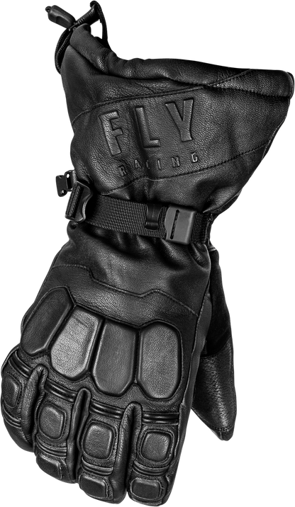 Fly Racing Glacier Gloves Black Small – Durable Motorcycle and ATV Riding Gloves