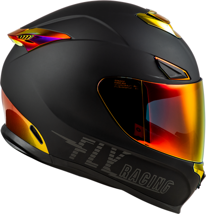 Sentinel Recon Helmet Matte Black/Fire Chrome 2x