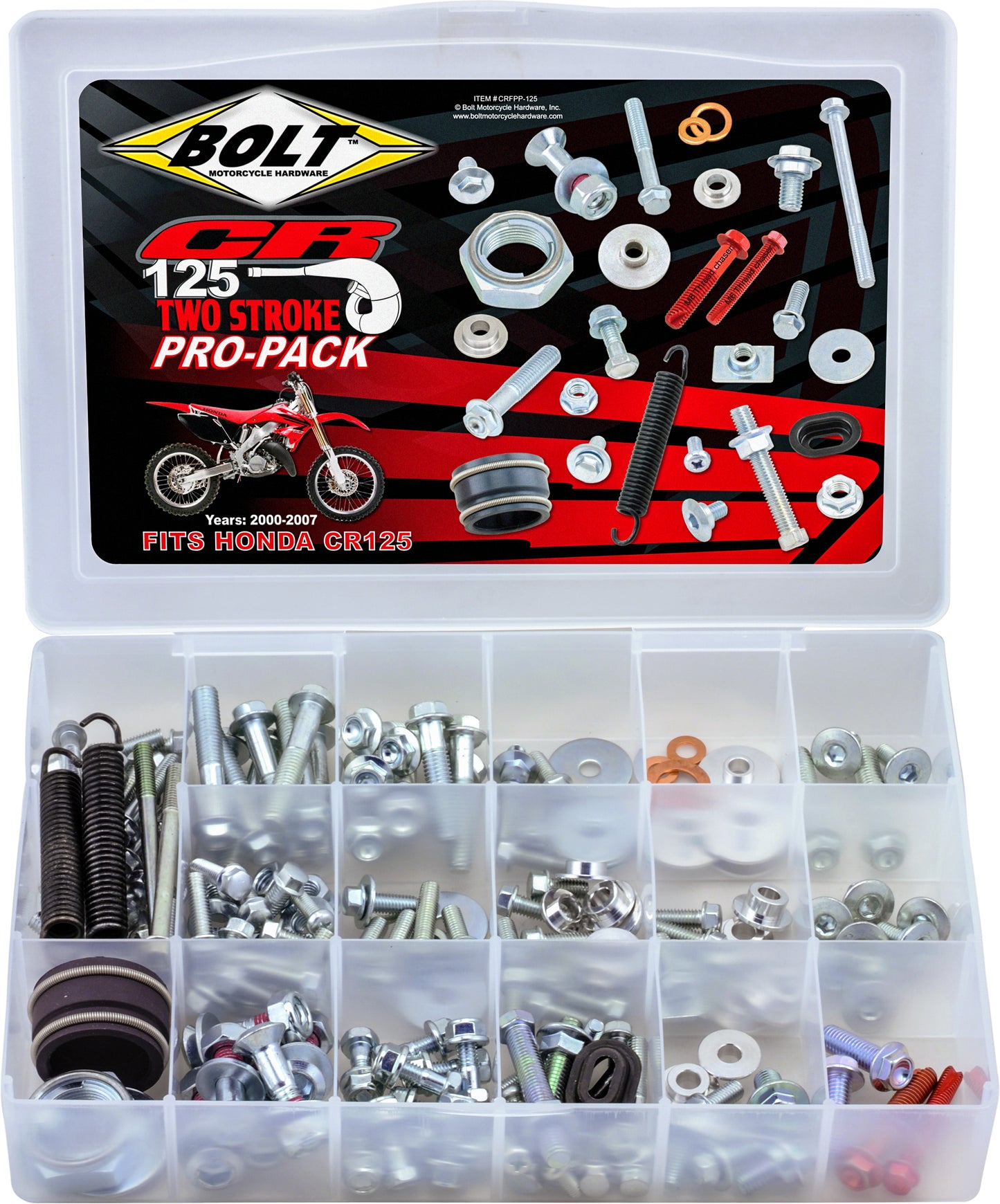 BOLT Pro Pack CR125 for Honda CR125R (2000-2007) - Complete Fastener and Restoration Kit