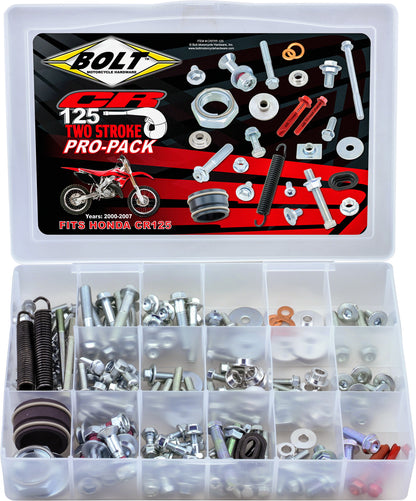 BOLT Pro Pack CR125 for Honda CR125R (2000-2007) - Complete Fastener and Restoration Kit