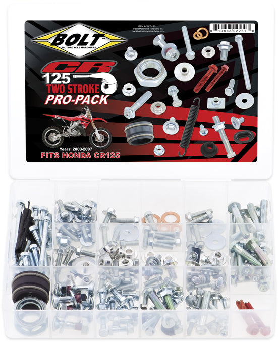 BOLT Pro Pack CR125 for Honda CR125R (2000-2007) - Complete Fastener and Restoration Kit