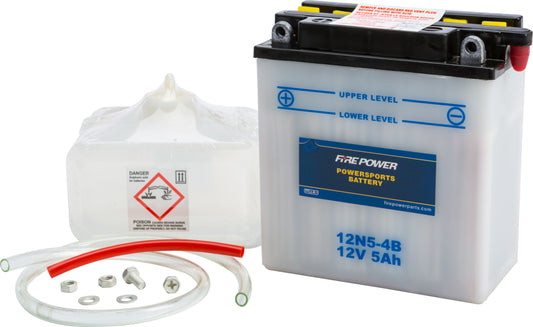 FIRE POWER 12N5-4B 12V Motorcycle Battery with Acid Pack for Honda Models